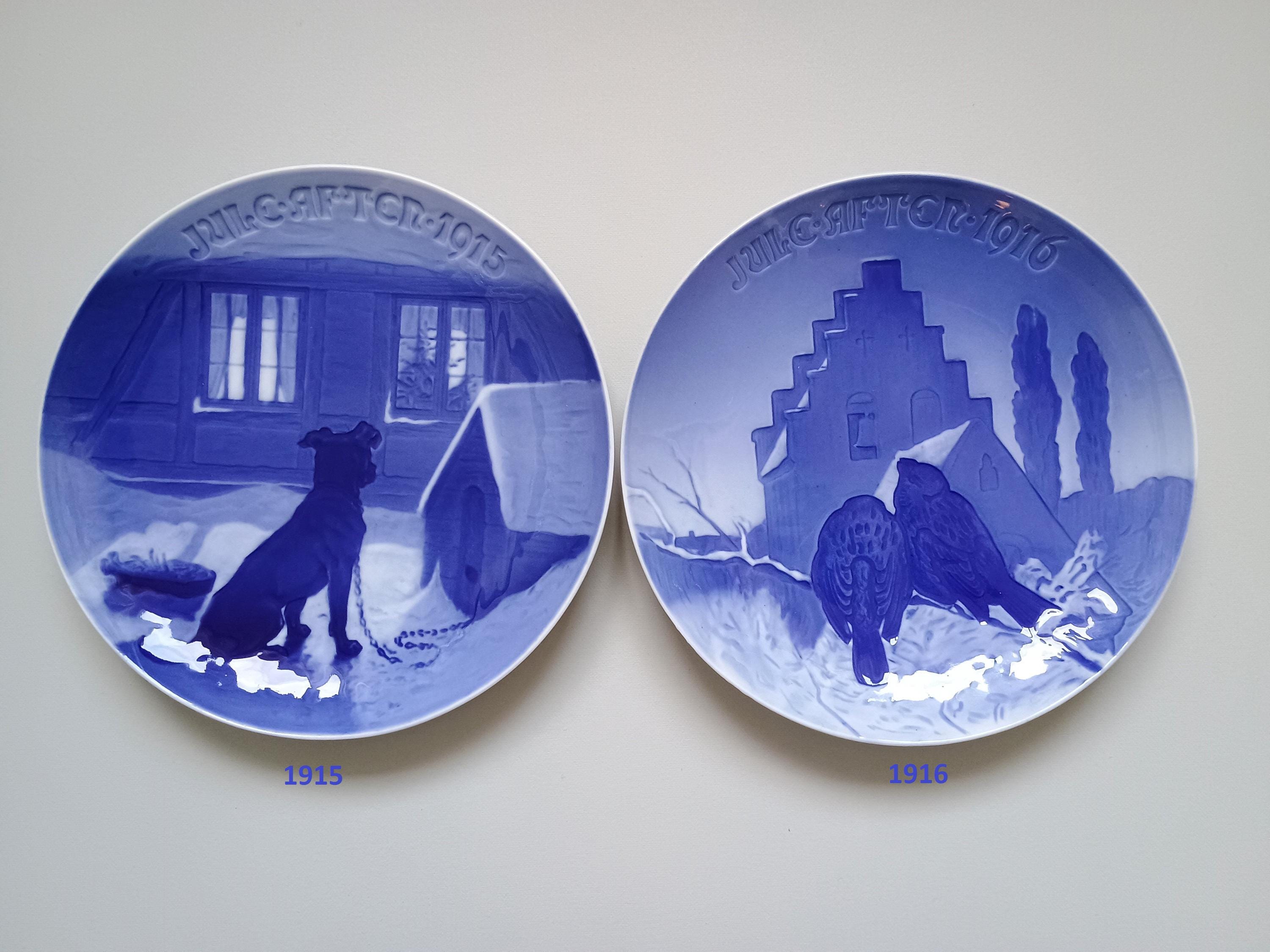 1910-1919 Bing & Grondahl Copenhagen Porcelain Christmas Plates