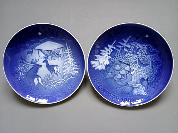 1980-1989 Bing & Grondahl Copenhagen Porcelain Christmas Plates