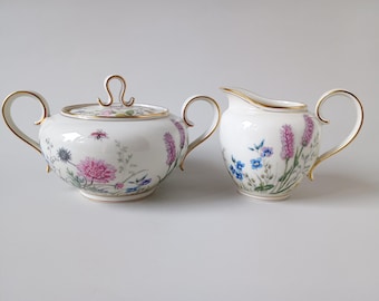 Sugar Bowl / Creamer - K&A Krautheim Selb Bavaria Wiesengrund und Bergeshöh&#39;n - Krautheim Selb Bavaria Germany 1950s