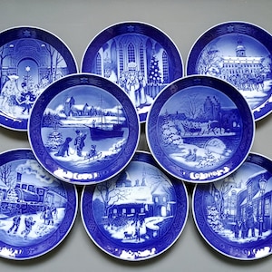 1990-1999 Royal Copenhagen Christmas Porcelain Collection Plates - Designer: Sven Vestergaard - Denmark 1990-1999