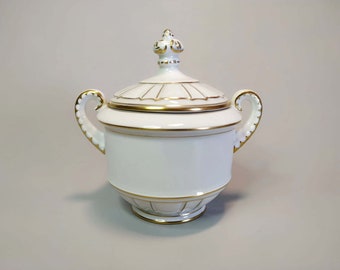 Offenbach Gold decor Sugar Bowl - Bing & Grøndahl Copenhagen Denmark 1950s