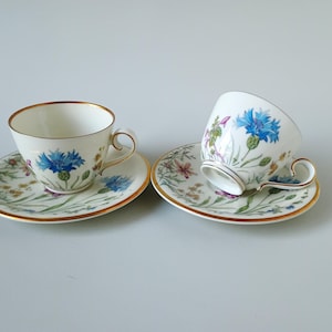 Mocha Cup and Saucer - K&A Krautheim Selb Bavaria Wiesengrund und Bergeshöh'n - Krautheim Selb Bavaria Germany 1950s