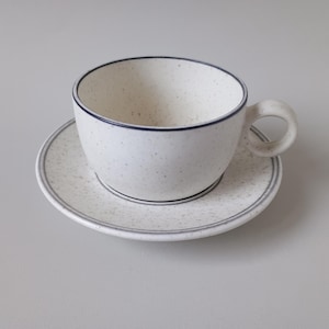 Stig Lindberg Birka Coffee Cup and Saucer: Gustavsberg Sweden Matte Glaze