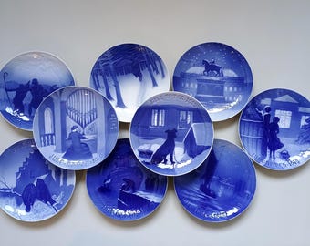 1910-1919 Bing & Grondahl Copenhagen Porcelain Christmas Plates