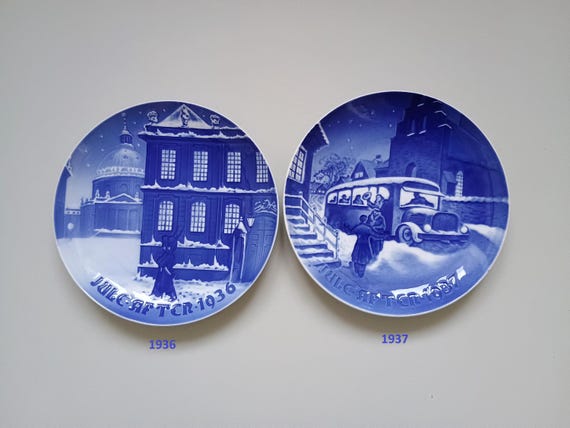 1930-1939 Bing & Grondahl Copenhagen Porcelain Christmas Plates