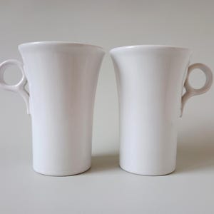 Höganäs Keramik Mugs - Set of 2 White Glossy Glaze Coffee Mugs