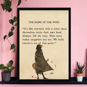 The Name Of The Wind Poster, Kvothe Poster, The Name Of The Wind Quotes, Kvothe Wall Art, Kingkiller Chronicle, Kvothe Quotes