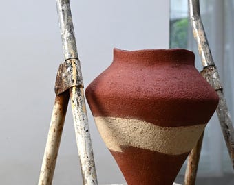 Vaas - Mix van rood en wit steengoed