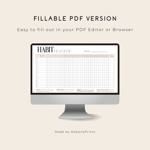 Monthly Habit Tracker Printable, 30-day Habit Tracker, Daily Routine ...