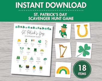 St. Patrick's Day Scavenger Hunt: Kids Activity Game (Digital Download)