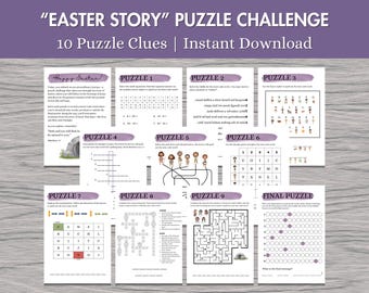Easter Story Puzzle Challenge: Christian Escape Room Game (Digital Download)