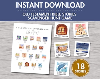 Old Testament Scavenger Hunt: Bible Stories Game (Digital Download)
