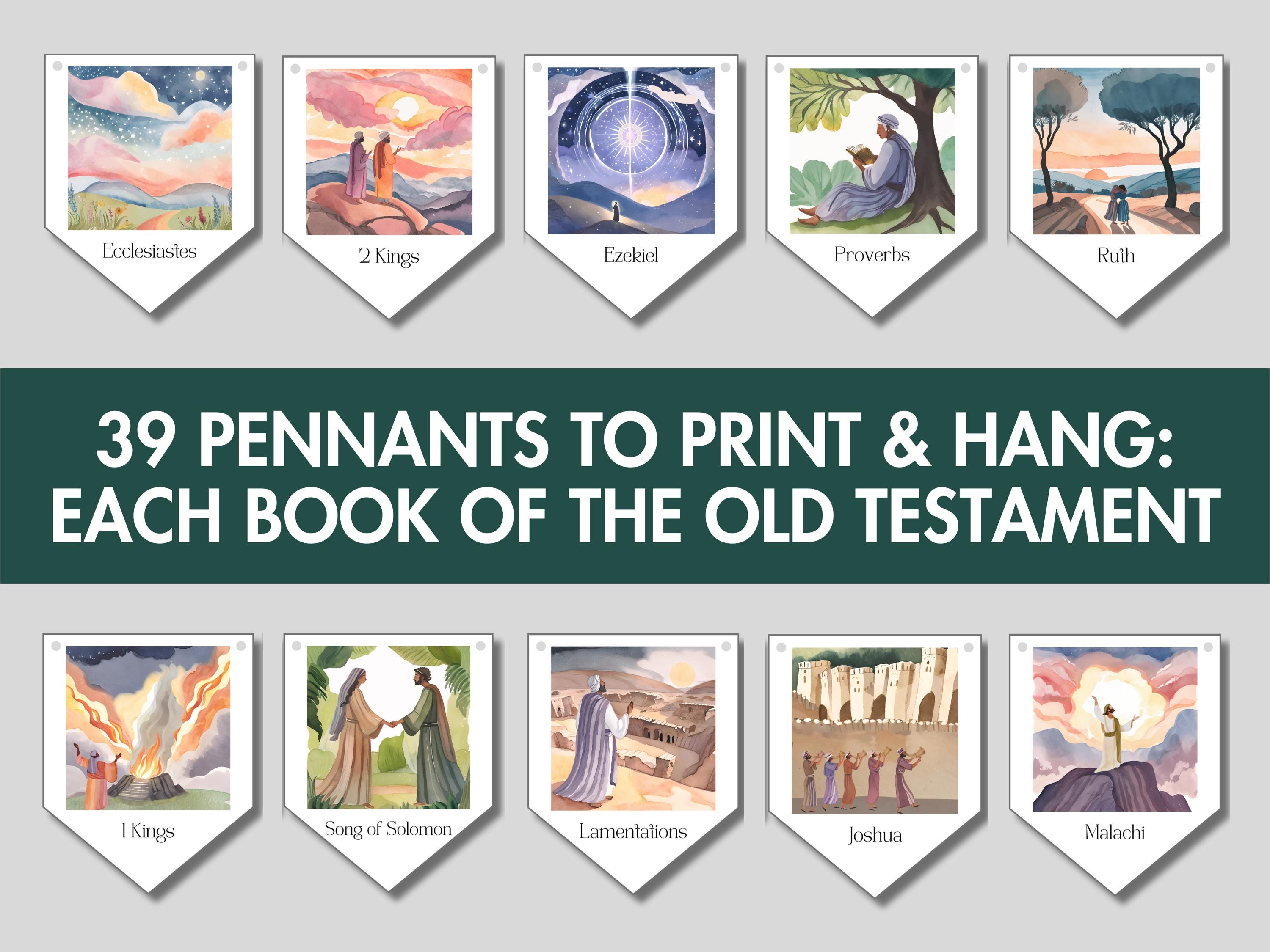 Old Testament Banner: Watercolor Books of the Bible, Sunday School ...