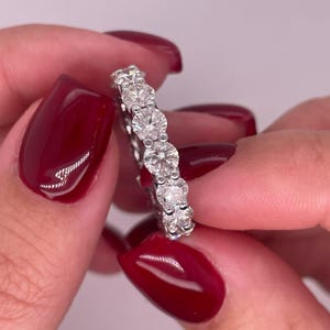 5.50 Carat Round Cut Diamond Eternity Ring - 14k Gold Wedding Band