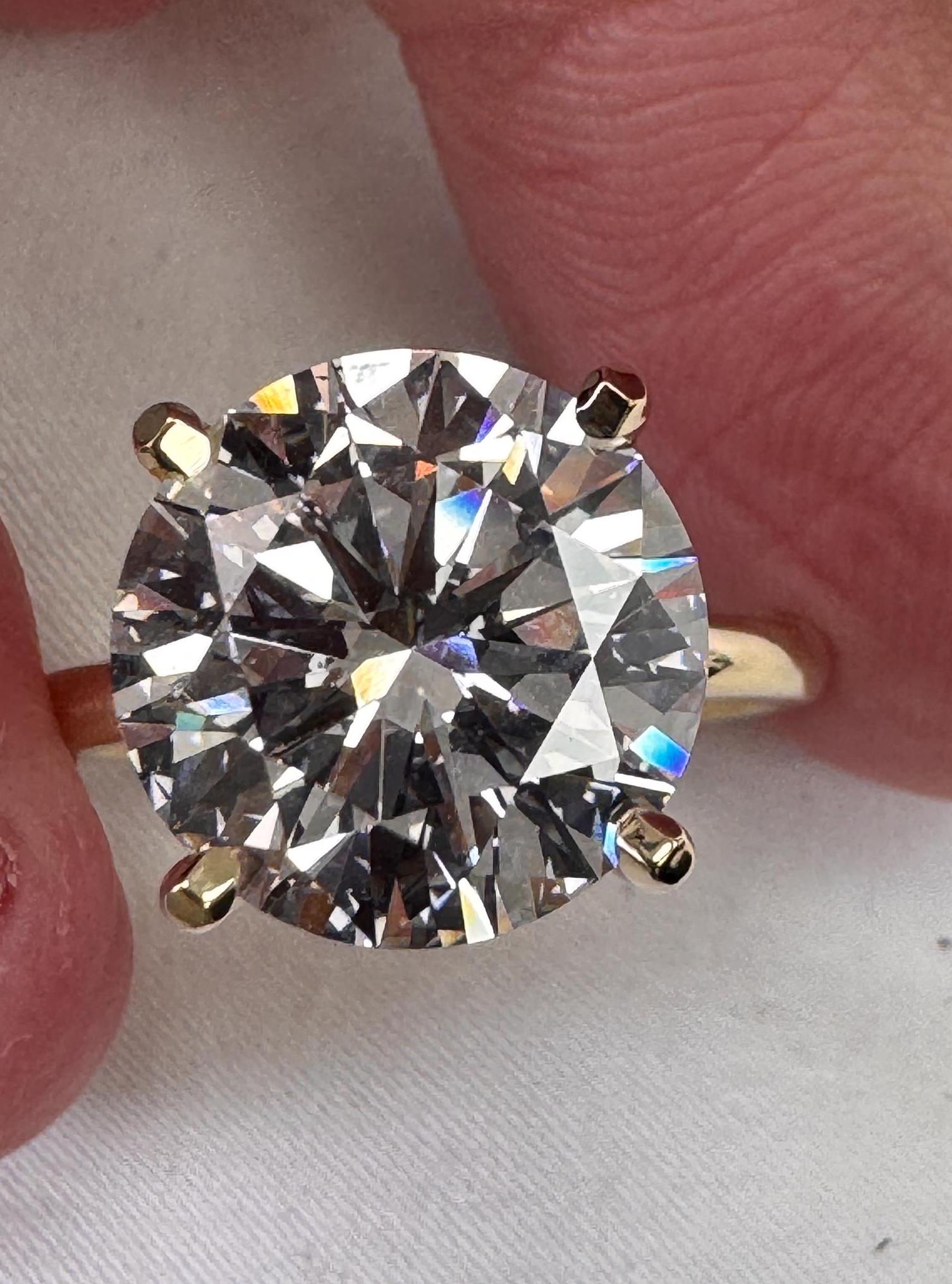 5カラット ラボグロウンダイヤモンド エンゲージリング、IGI E VS1