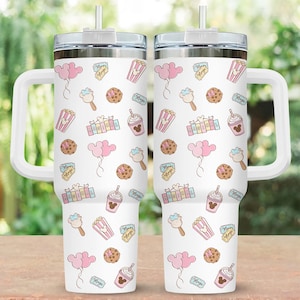 Disney Snacks 40oz Tumbler, Magical Park Snacks Coffee Tumbler, Epcot Snack Tumbler, Disneyland Snacks Tumbler Cup, Magical Castle Cup
