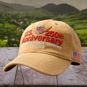 USA 250th Anniversary Embroidery Cap, Army 250 Eagle Classic Cap, American Independence Baseball Hat, Military Pride Patriotic Gift