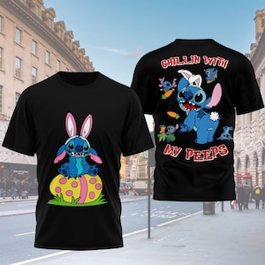 Camiseta divertida de Stitch, sudadera con capucha de Lilo y Stitch de Disney, camiseta de dibujos animados, lindos regalos de Stitch para niña, conjunto de Stitch y ángel, camiseta de Disney Merch