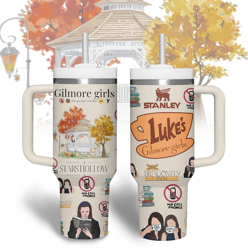 Luke'S Diner Tumbler, Tv Show 40Oz Tumbler, Gilmore Stainless Tumbler, Girls Steel Tumbler, Stars Hollow Tumbler Cup, Tv Series Cup Onlytee Design Foryou