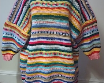 Jumper dress Kate for lady hand made crochet
