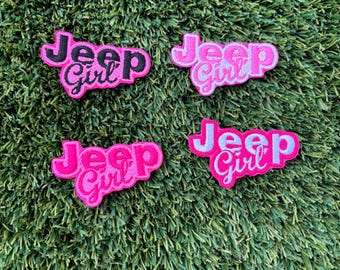 Trendy Jeep Girl Aufnäher
