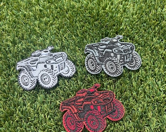 4 Wheeler Quad Gestickter Glitzer Aufnäher