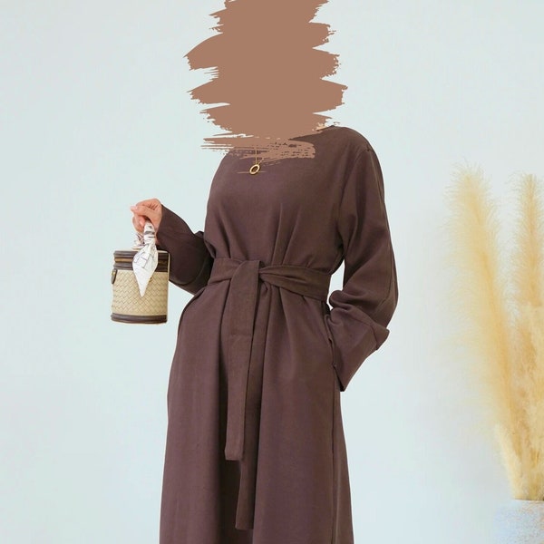 Abaya - Style turc, Robe islamique musulmane de l'Aïd Femme Abaya Robe modeste Kaftan Long Kimono Femmes Abaya Eid Ramadan Hijab Maxi Robe