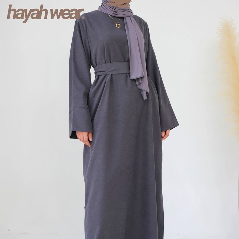 Abaya Turkish style, Abaya, Abaya For Women, Abaya Set, Abayas, Eid Dress, Eid Gifts, Modest Dress, Muslim Prayer Dress Grey