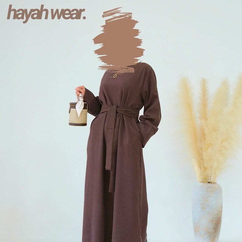 Abaya Turkish style, Abaya, Abaya For Women, Abaya Set, Abayas, Eid Dress, Eid Gifts, Modest Dress, Muslim Prayer Dress Brown