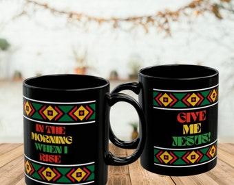 Spiritual Coffee Mug "In the Morning When I Rise, Give Me Jesus | Christian Coffee Cup | African American Inspirational | Religious Gifts