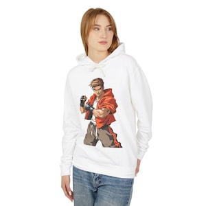 Street Fighter Inspired Unisex Lightweight Hoodie, Gaming Gift, Cosplay Apparel, Comfortable Streetwear, Perfect for Conventions, Anime