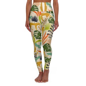 Yoga Leggings, Comfortable Athletic High Waisted Pants for Workout and Fitness, Stretchy Pilates Tights, Exercise Leggings, Active Wear
