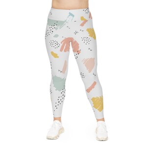 Comfort Leggings for Women, Stretchy Plus Size Leggings, Casual Pants for Curvy Ladies, Yoga Leggings, Lounge Wear, Activewear Bottoms