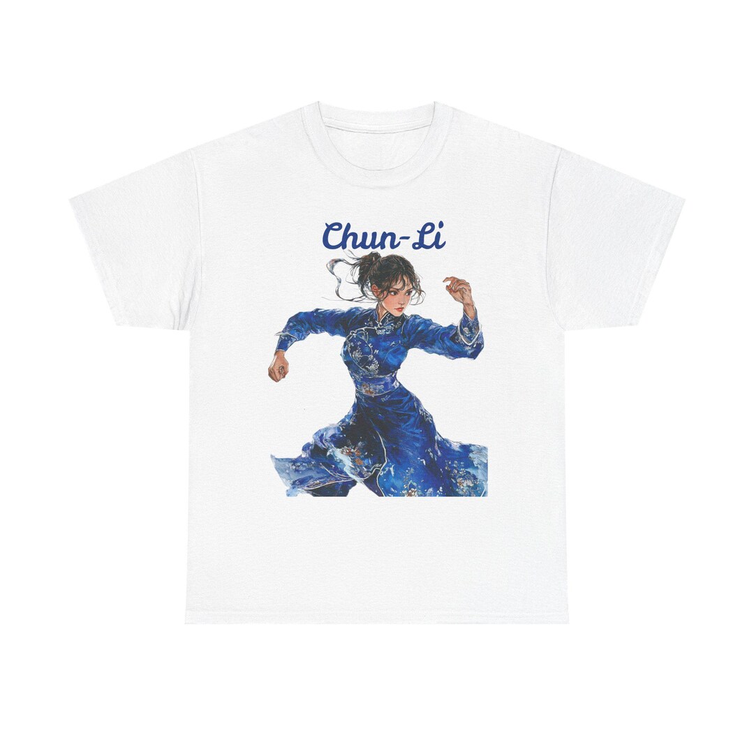 Chun-li Graphic Tee, Unisex Heavy Cotton T-shirt, Gamer Apparel ...