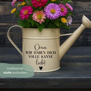 Stickers for watering cans, gift idea for grandma and grandpa, DIY gift, birthday present for grandma and grandpa image 1