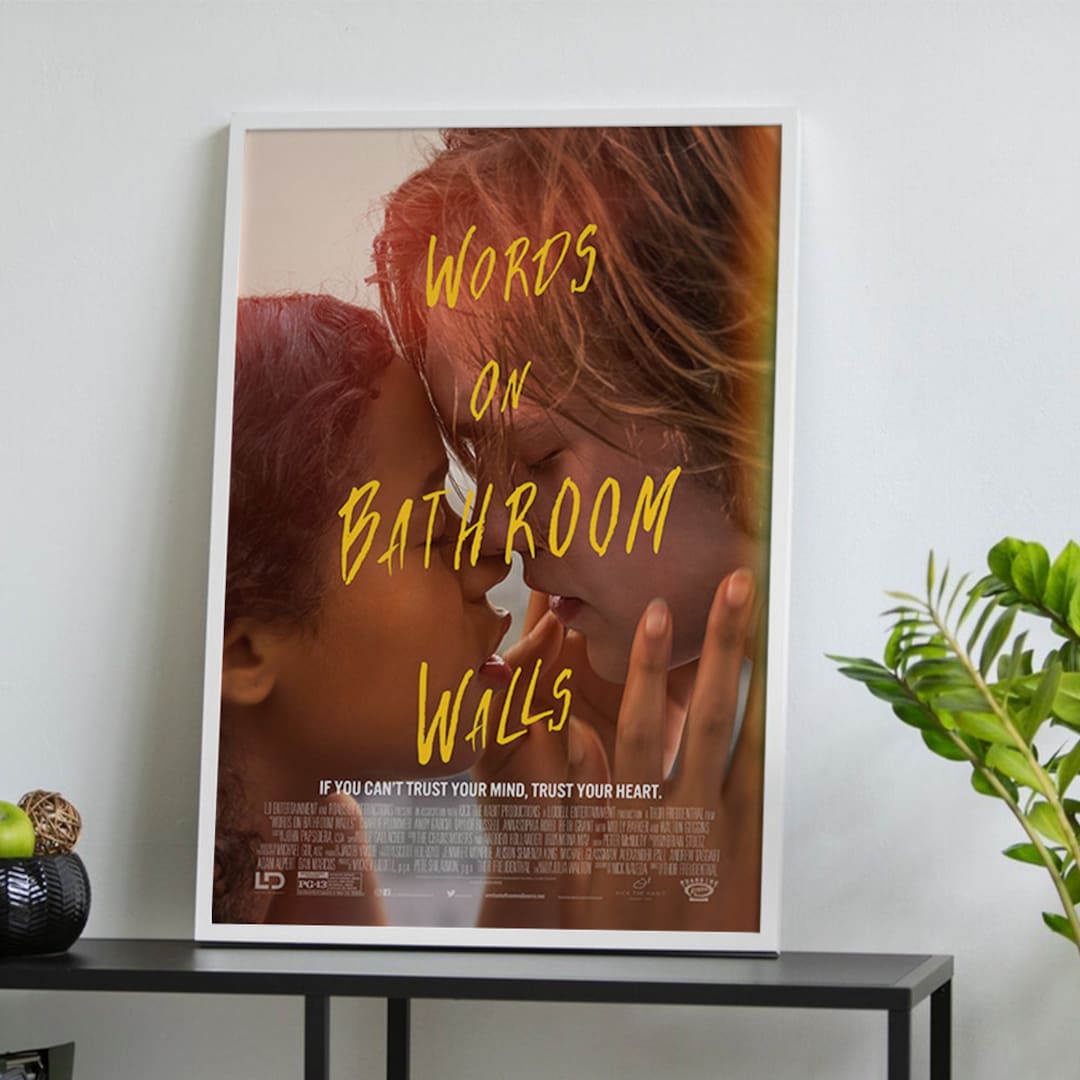 Words on Bathroom Walls Movie Poster, Classic Vintage Film Poster, Room ...