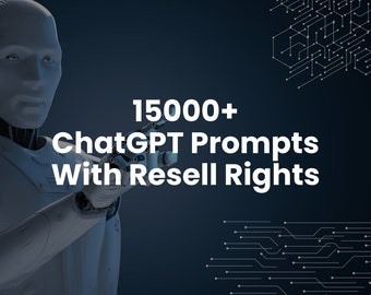 15000+ ChatGPT Prompts with Resell Rights | Make Money Online with AI | Passive Income | Commercial Use PLR Bundle Lot | Business Idea
