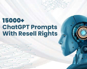 15000+ ChatGPT Prompts with Resell Rights | Make Money Online with AI | Passive Income | Commercial Use PLR Bundle Lot | Business Idea