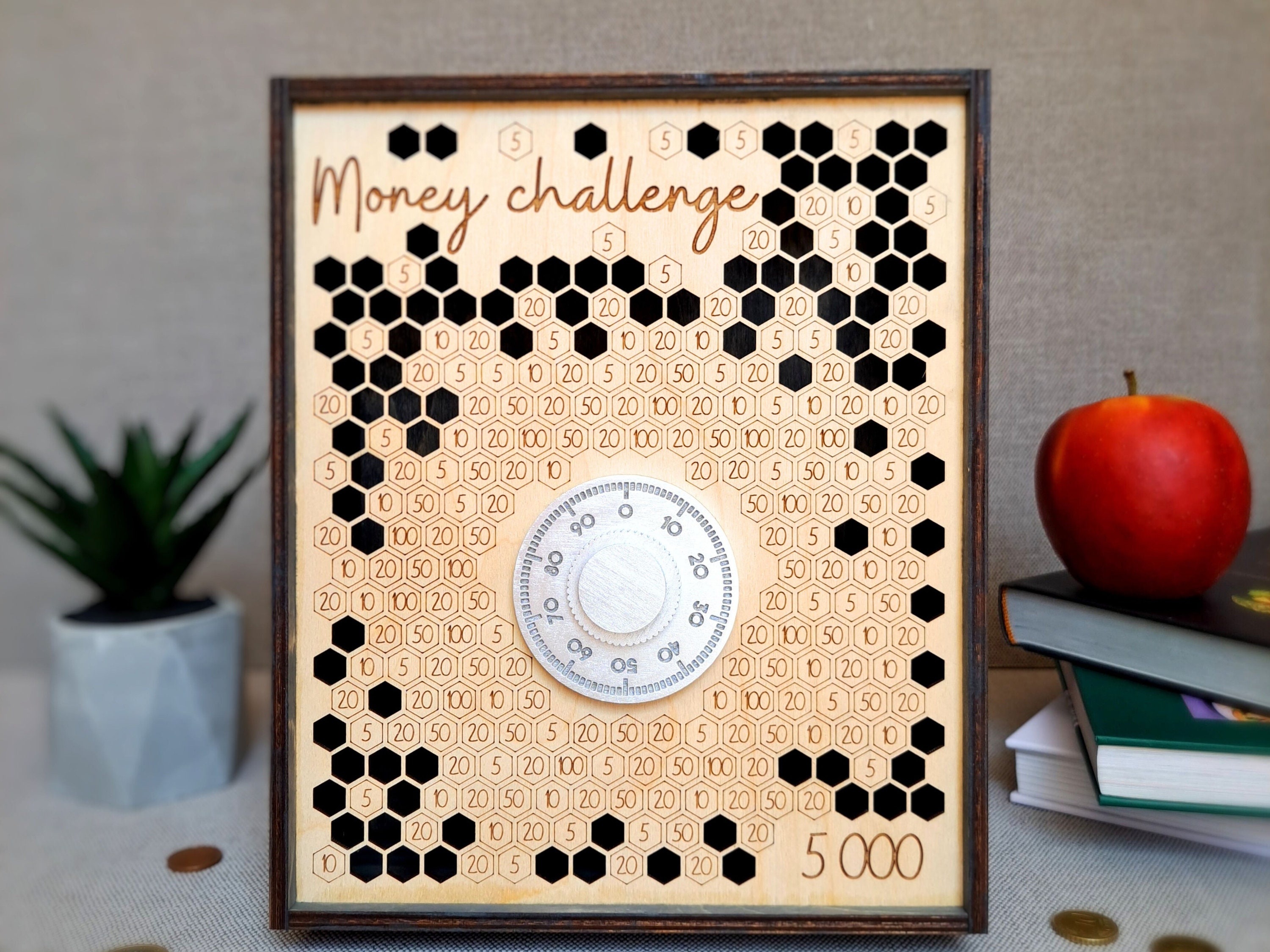 Wooden Money Saving Challenge Box: Reusable Piggy Bank - Etsy