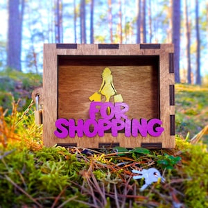 Saving box for shopping, Money saver, Piggy bank for women, money saving challenge