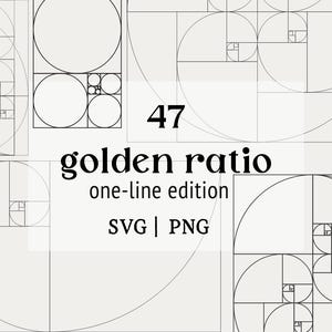 Thin Golden Ratio Stencil Bundle, SVG & PNG file formats