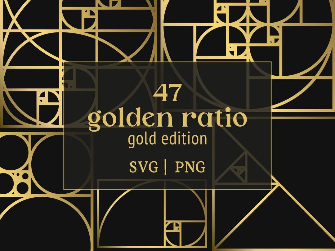 GOLD Golden Ratio Stencil Bundle, SVG & PNG Clipart Bundle - Etsy