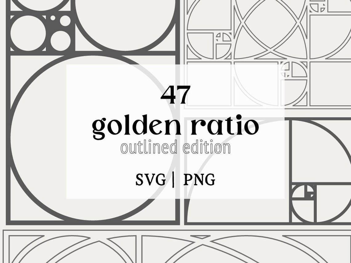 Golden Ratio Stencil Bundle, SVG & PNG File Formats - Etsy