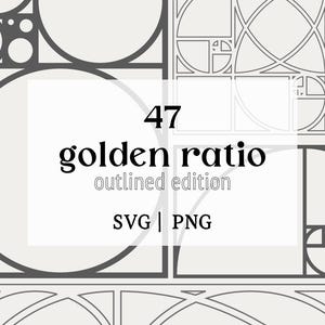 Golden Ratio Stencil Bundle, SVG & PNG file formats