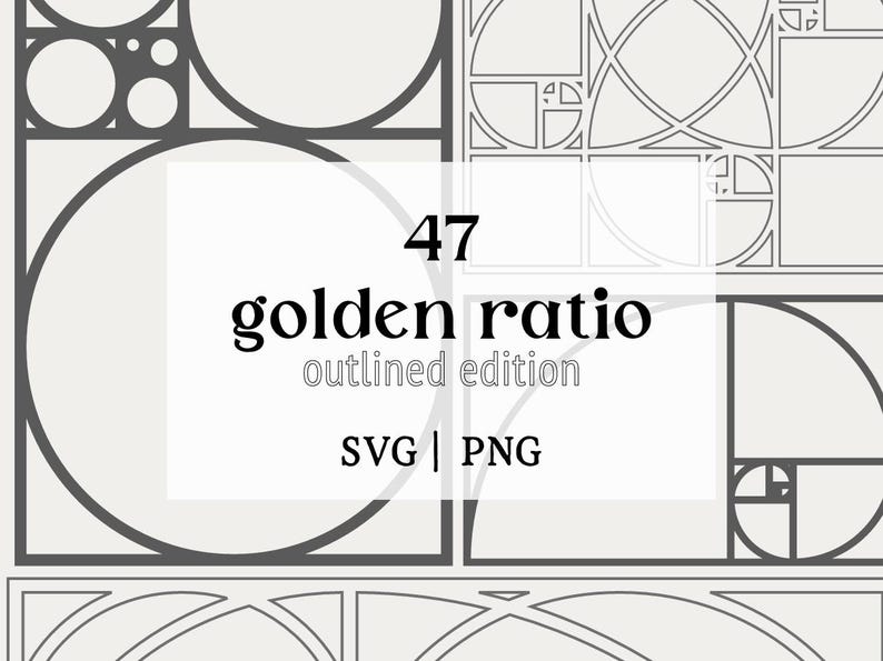Golden Ratio Stencil Bundle, SVG & PNG File Formats - Etsy