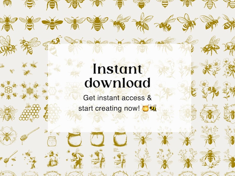Bee SVG Clipart Bundle: Honeycomb & Beekeeping Designs (PNG, SVG) - Etsy