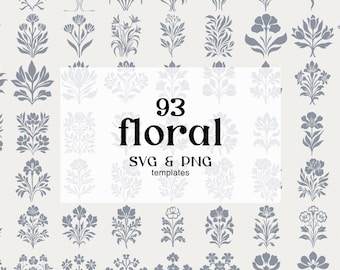 Blumen SVG Bundle, Floral SVG, Botanische SVG, Blätter SVG, Zweige SVG, Botanische Clipart, Blumen Clipart, Wildblumen svg