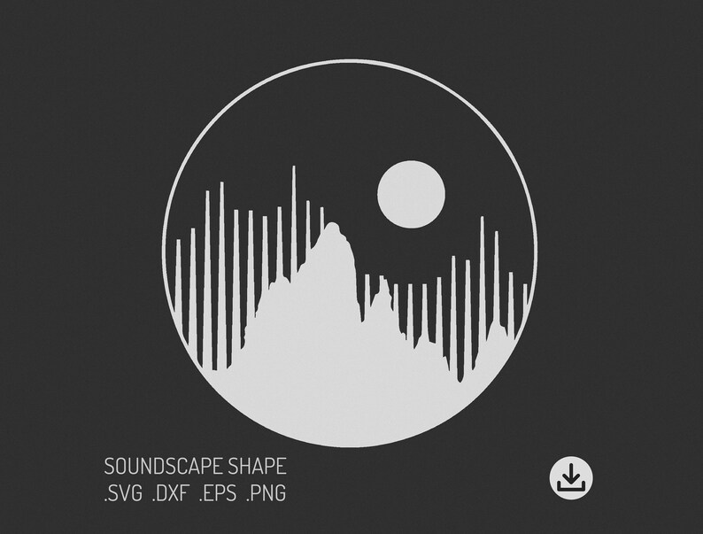 Soundscape Shape SVG File, Clipart, Organic Form, Cymatic Form, Moon ...