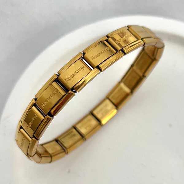 Gold Italian Charm Bracelet, Italy Charms Bracelet, Stainless Steel Bracelet, Italian Bracelet, Gold Charms Bracelet, Couple Bracelet