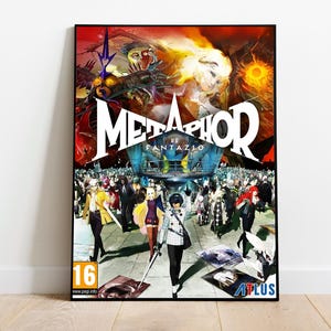 Metaphor ReFantazio Printed Poster, Video Game Poster, Gamer Gift, Gamer Room Decor, Video Game Wall Decor, RPG Gaming Poster, Gift for Men
